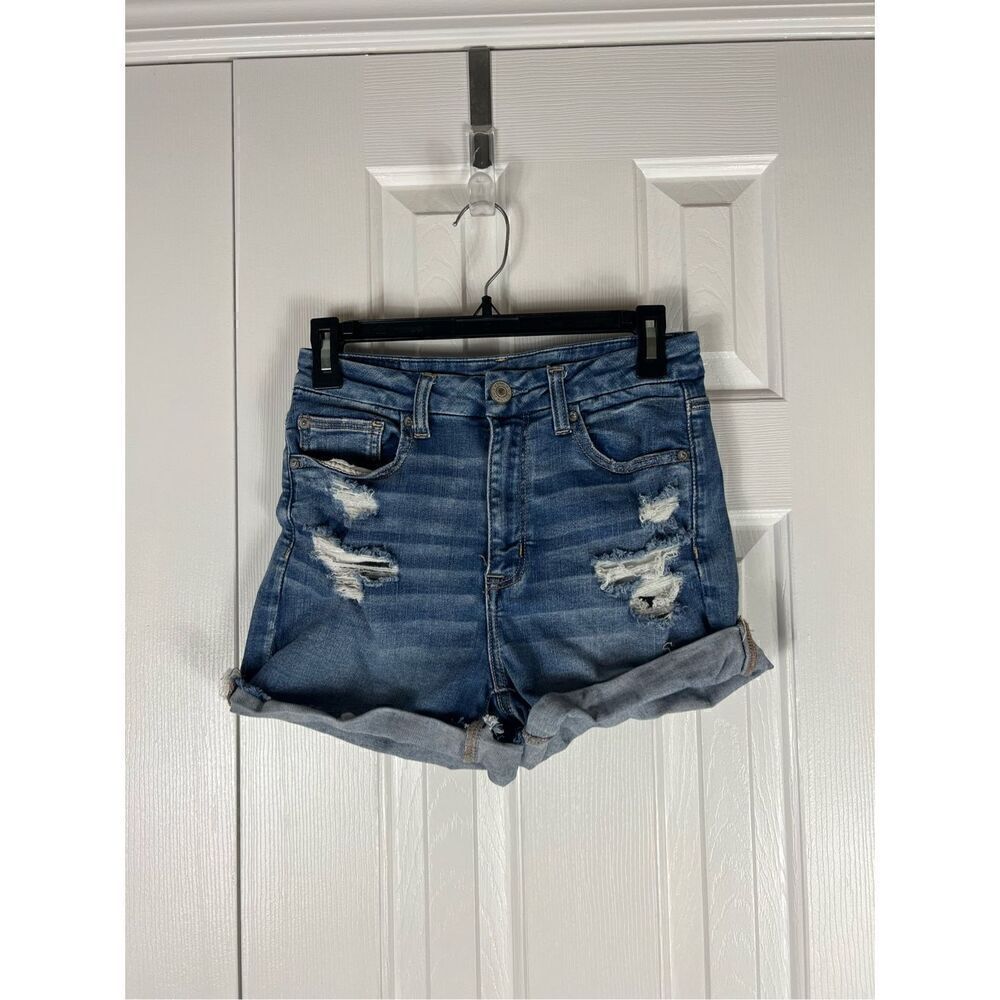 American Eagle Womens Curvy Hi Rose Shortie Shorts Size 6